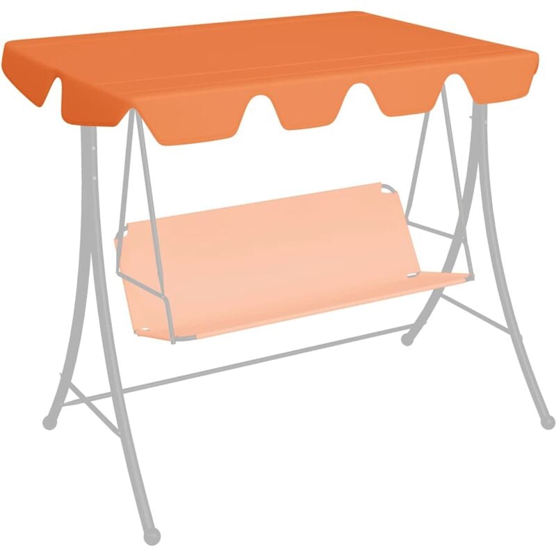 foto del prodotto baldacchino per dondolo giardino arancione 150 130x105 70 cm vidaxl