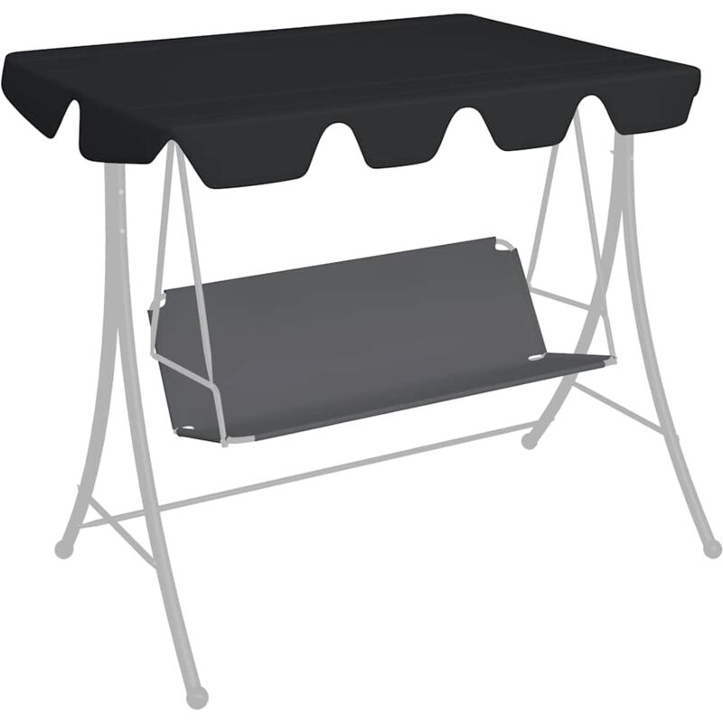 foto del prodotto baldacchino per dondolo giardino nero 150 130x105 70 cm vidaxl