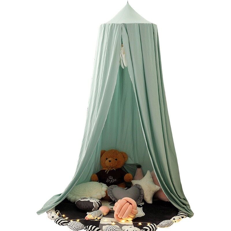 foto del prodotto baldacchino rotondo per la camera dei bambini, zanzariera per la camera dei bambini, decorazione per la cameretta dei neonati, baldacchino per letto