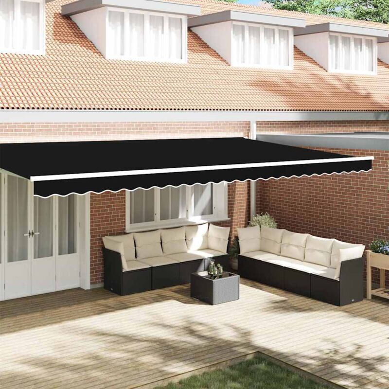 foto del prodotto baldacchino valance per struttura da 6 m nero 5.8x0.2 m vidaxl