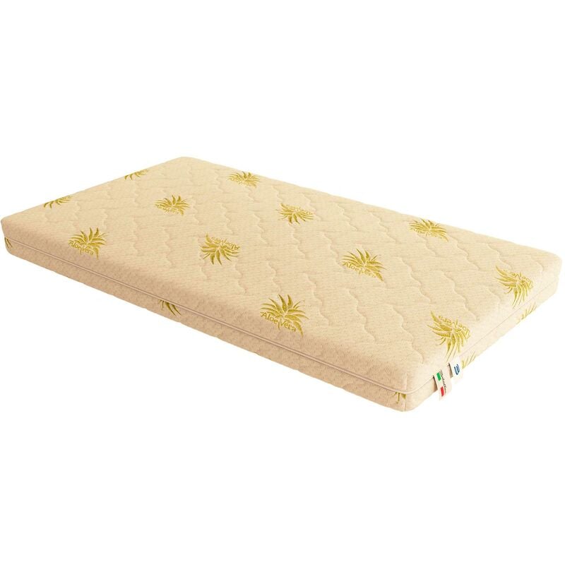 foto del prodotto baldiflex materasso bambini per lettino o culla con fodera aloe sfoderabile e lavabile babyflex alto 10 cm misura 70x140 cm