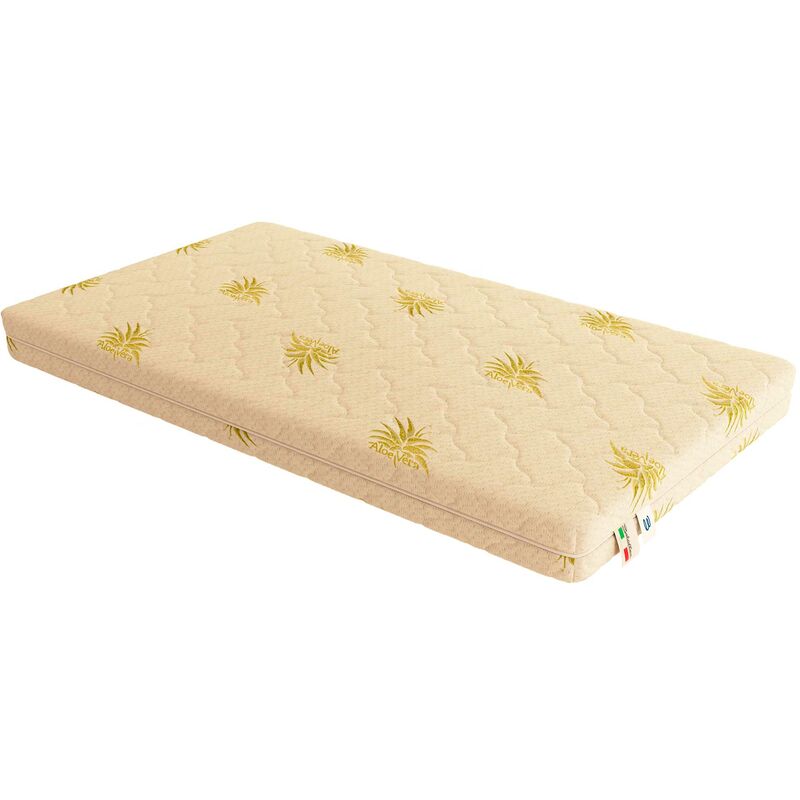 foto del prodotto baldiflex materasso bambini per lettino o culla con fodera aloe sfoderabile e lavabile babyflex alto 9 cm misura 60x120 cm