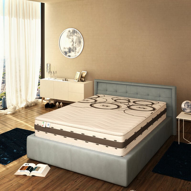 foto del prodotto baldiflex materasso memory alto 20 cm certificato sanitized fascia traspirante 3d notti d argento matrimoniale kingsize 180x190 cm