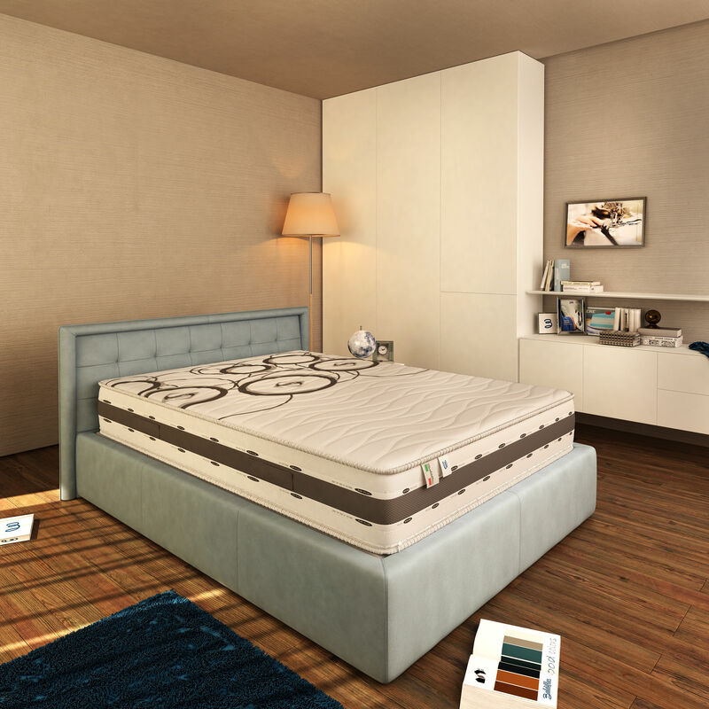 foto del prodotto baldiflex materasso memory alto 25 cm certificato sanitized fascia traspirante 3d notti d argento plus matrimoniale 160x190 cm