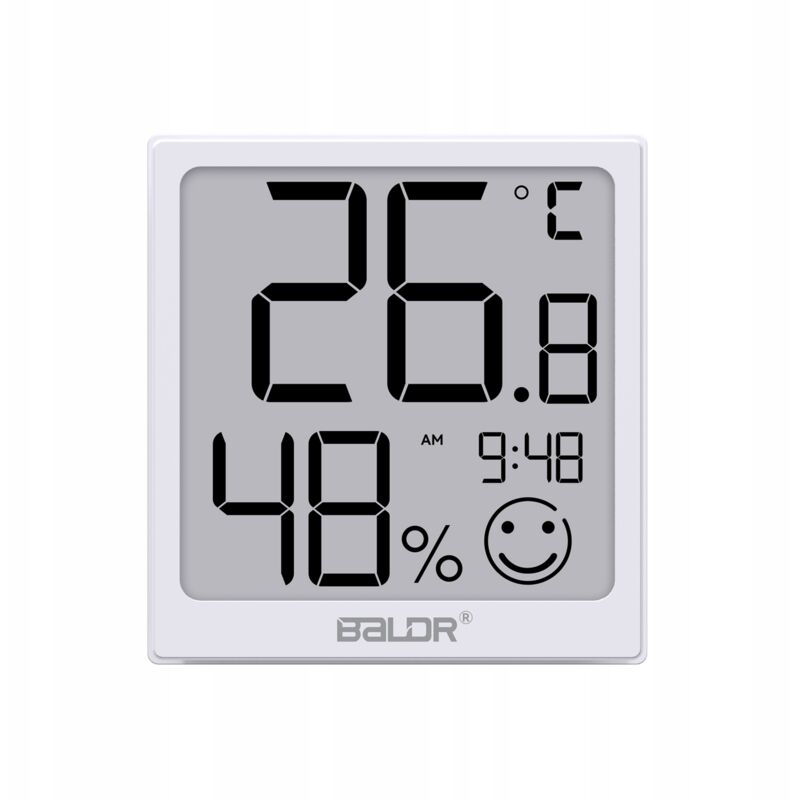 foto del prodotto baldr b0552 stazione meteorologica igrometro termometro orologio lcd livello di comfort