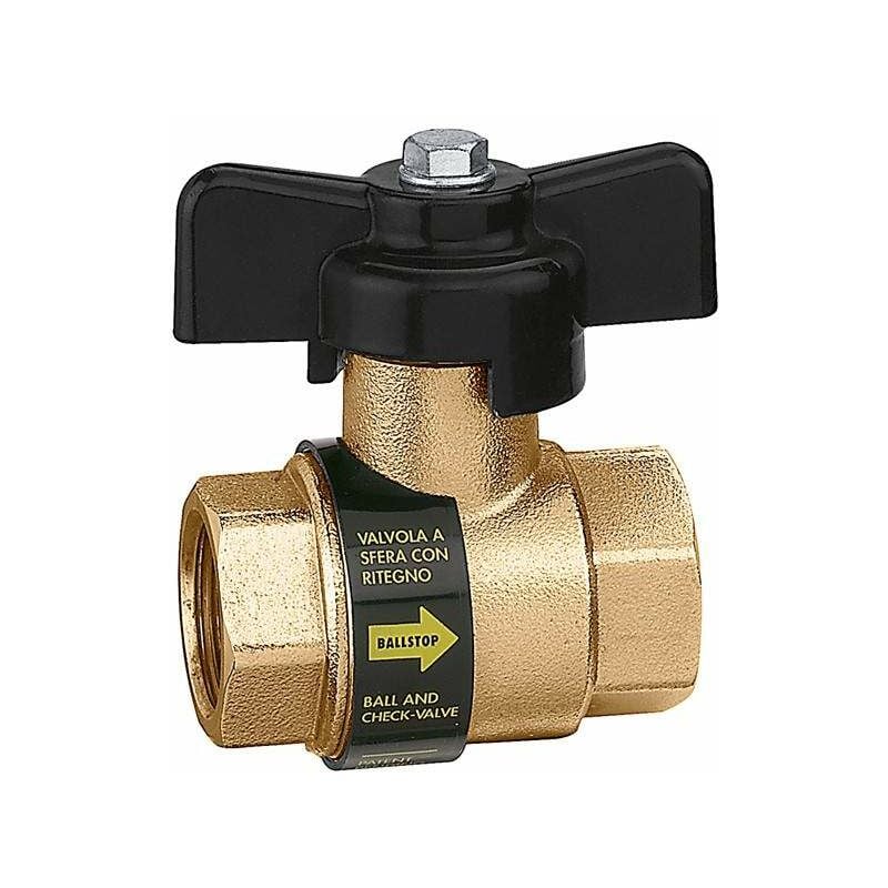 foto del prodotto ballstop valvola a sfera con ritegno incorporato caleffi 3230 1 2