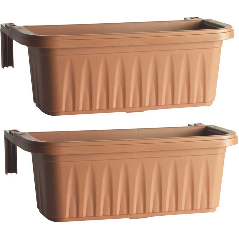 foto del prodotto bama 30270 fioriera rondine set 2pz, terracotta, 50x20x18.5 cm