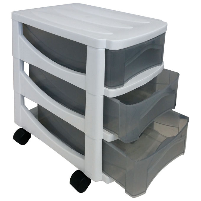 foto del prodotto bama cassettiere big hobby 3 cassetti argento 30x40x40h per casa e arredamento salotto e soggiorno