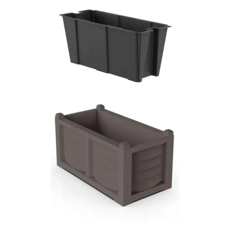 foto del prodotto bama fioriera kit arredo giardino negozi esterni per fiori cappuccino 80x42,5x42h