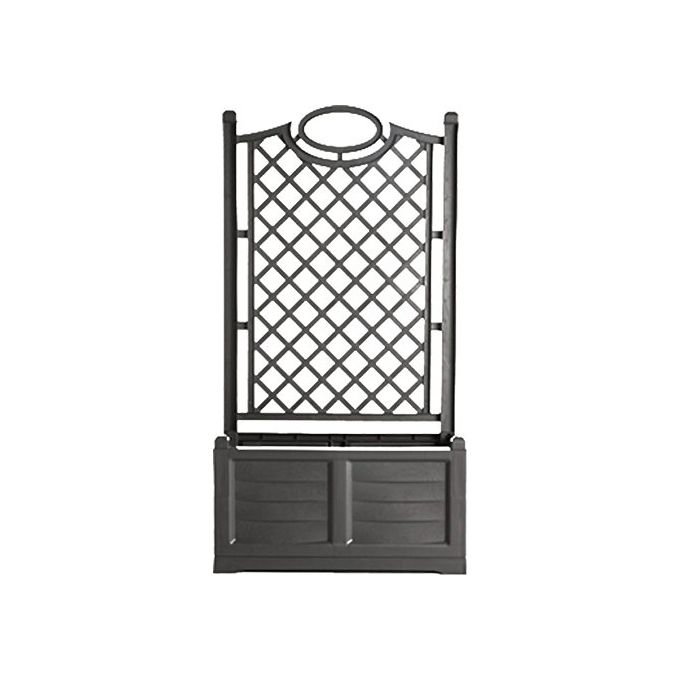 foto del prodotto bama fioriera separe con spalliera 80x42,5x150h antracite per arredo e decorazione di spazi verdi domestici ed esterni