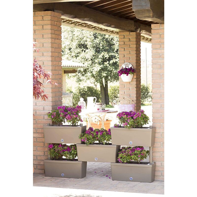 foto del prodotto bama kit 5 fioriere componibili tortora 59x23x27 32022
