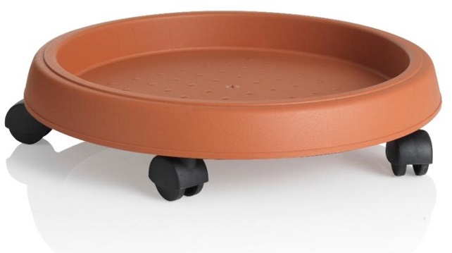foto del prodotto bama sottovaso tondo terracotta c ruotecm.25