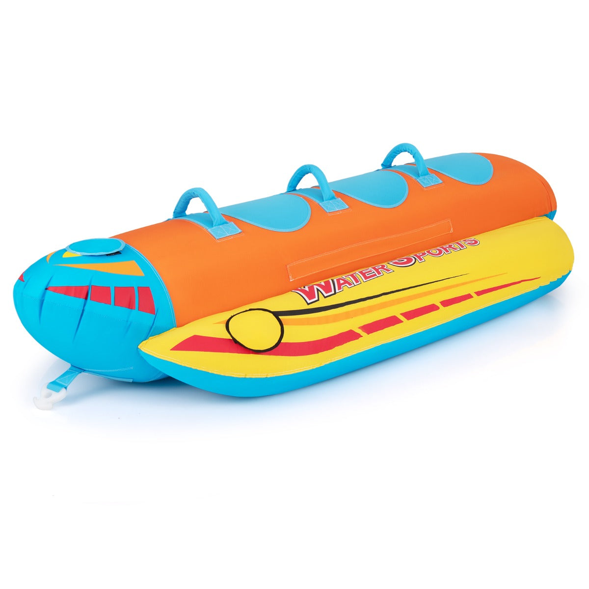 foto del prodotto banana boat gonfiabile da 1 a 3 passeggeri portata 231 kg galleggiante gonfiabile trainabile con 3 sedili imbottiti in eva e maniglie 20 0007874