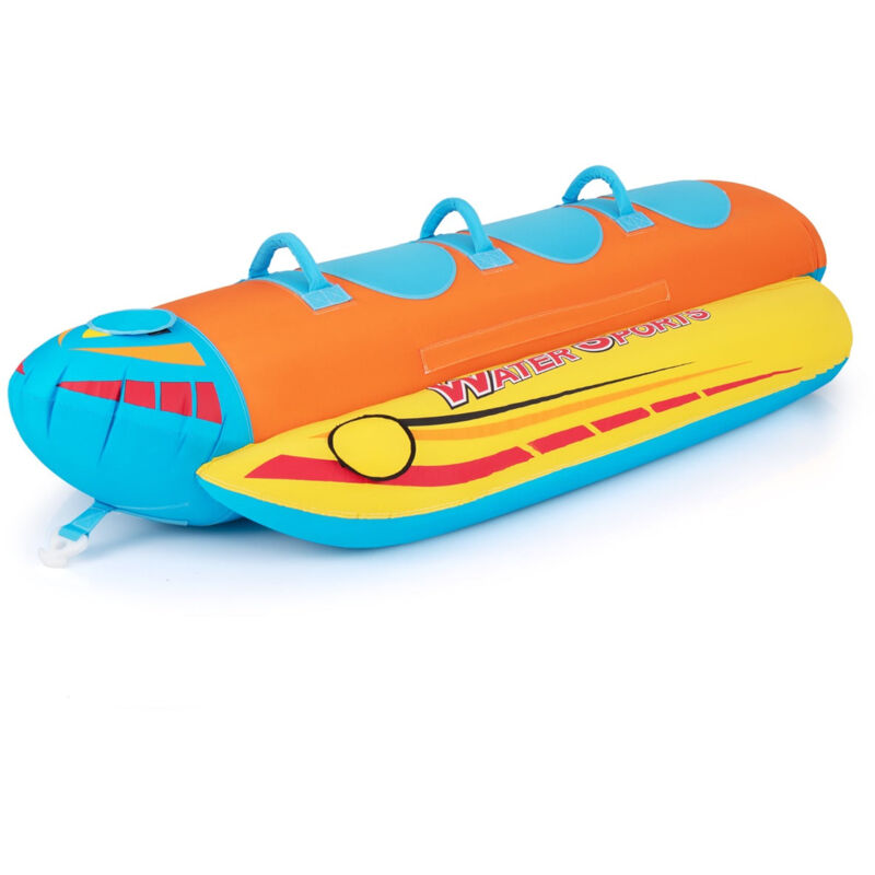 foto del prodotto banana boat gonfiabile da 1 a 3 passeggeri portata 231 kg galleggiante gonfiabile trainabile con 3 sedili imbottiti in eva e maniglie 200007874