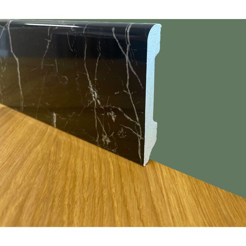 foto del prodotto bancale da 104ml di battiscopa bc lucido nero marquina 85x14x2000mm in polimeri