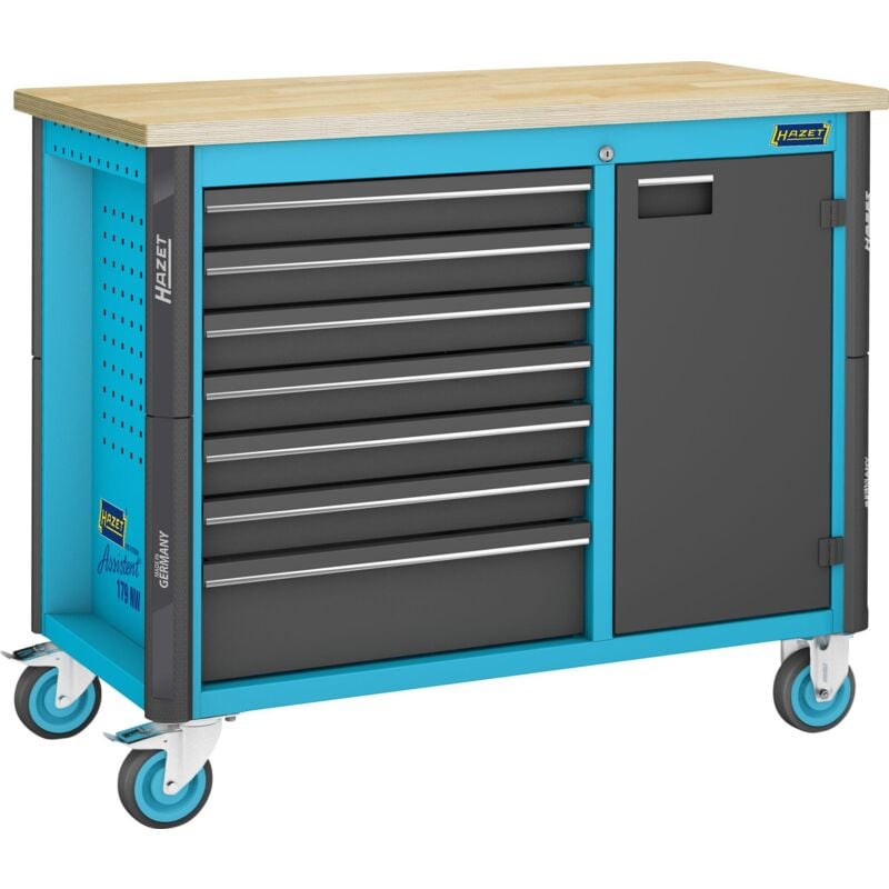 foto del prodotto banco da lavoro mobile 179nw 7 cassetti, bassi 6 x 81 x 522 x 398 mm cassetti, alti 1 x 166 x 522 x 398 mm