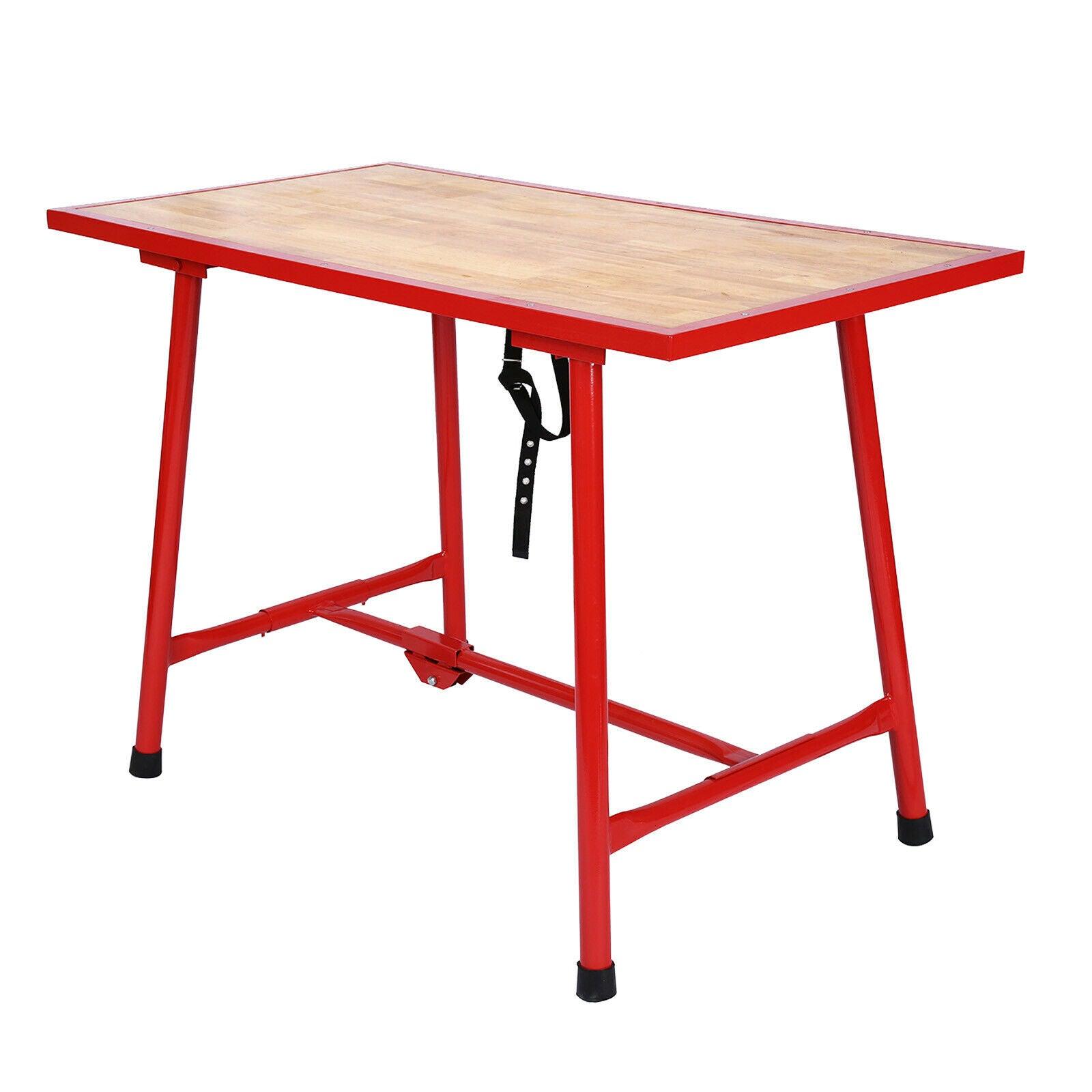 foto del prodotto banco da lavoro pieghevole tavolo da officina pieghevole tavolo da lavoro 120 cm legno 16 0000517