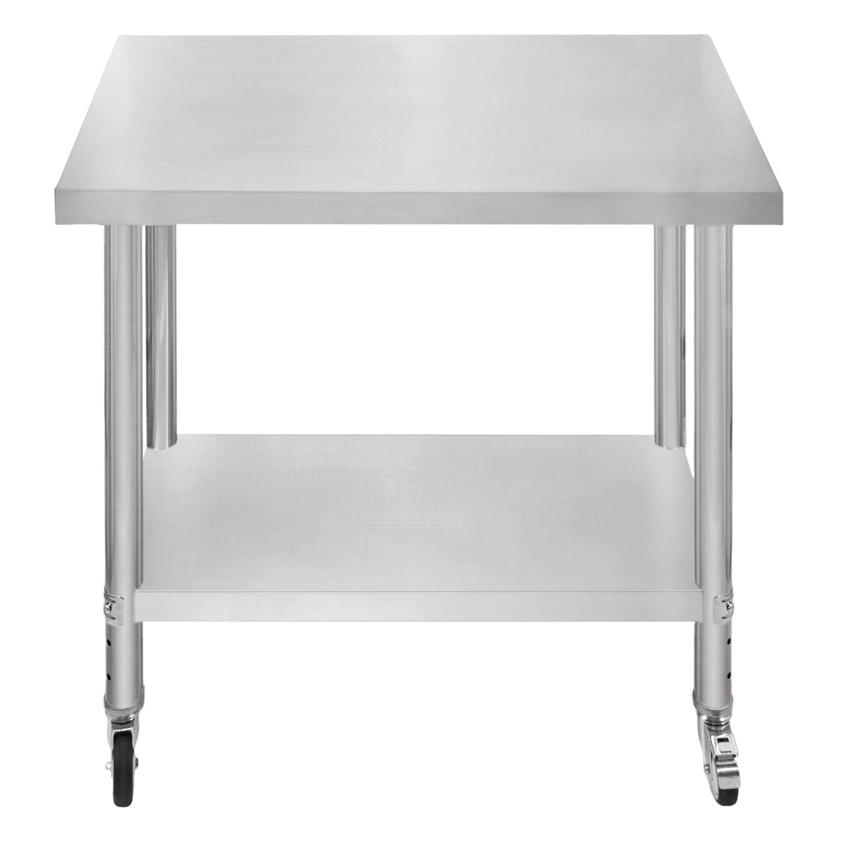 foto del prodotto banco di lavoro per ristorazione tavolo in acciaio inox per la preparazione degli alimenti cucina mobile 60cm x 90cm x 86cm