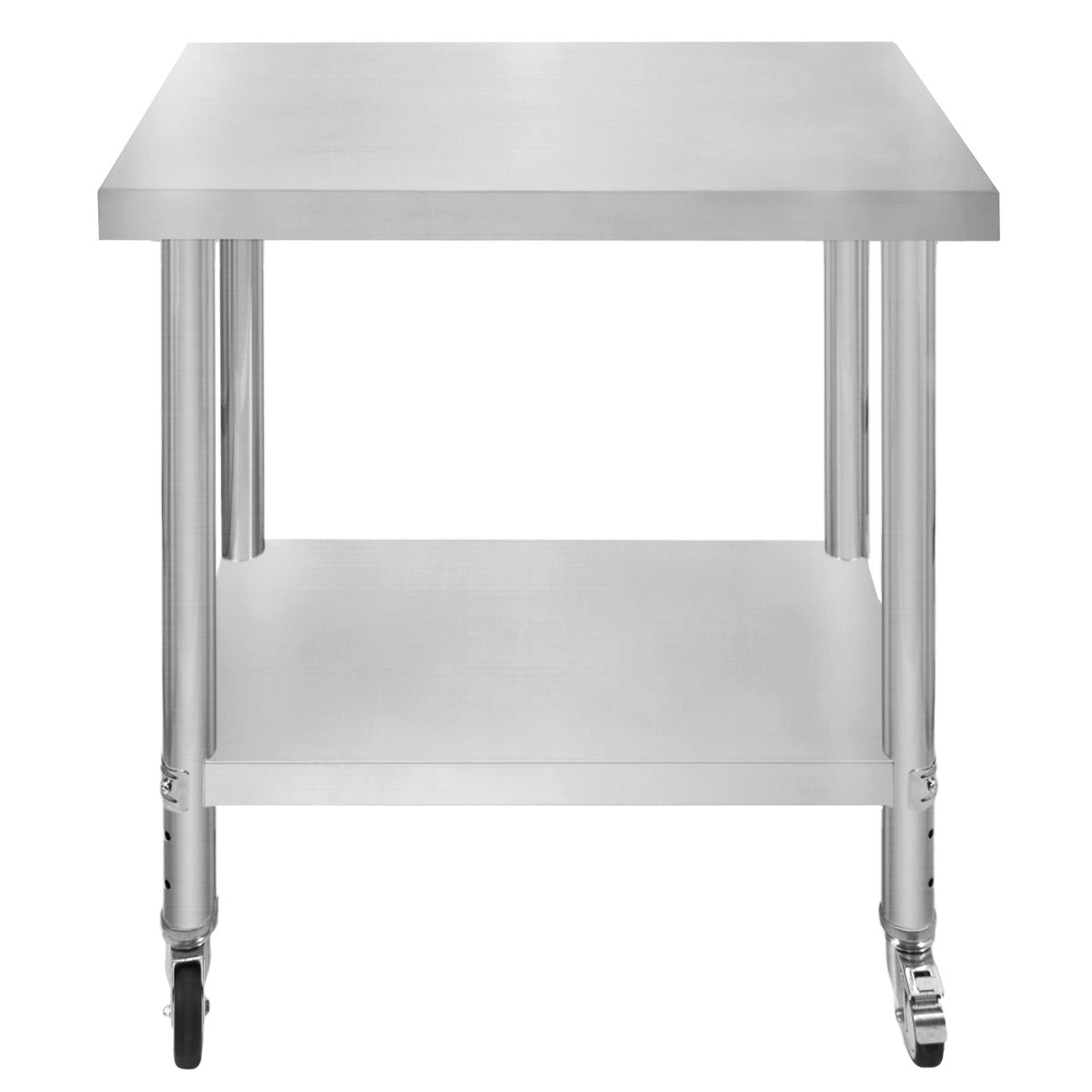 foto del prodotto banco di lavoro per ristorazione tavolo in acciaio inox per la preparazione degli alimenti cucina mobile 76cm x 45cm x 86cm
