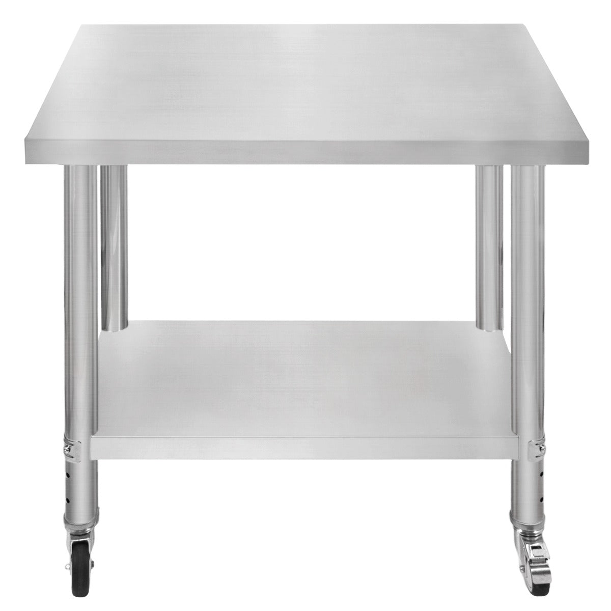 foto del prodotto banco di lavoro per ristorazione tavolo in acciaio inox per la preparazione degli alimenti cucina mobile 76cm x 90cm x 86cm