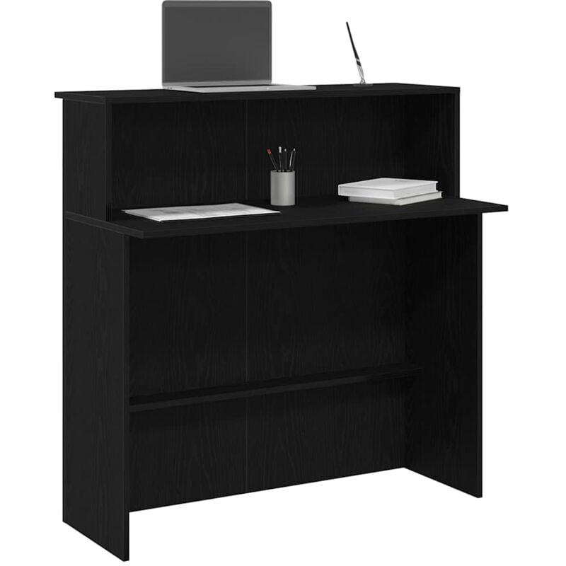 foto del prodotto banco reception nero 100x50x103,5 cm in legno multistrato vidaxl