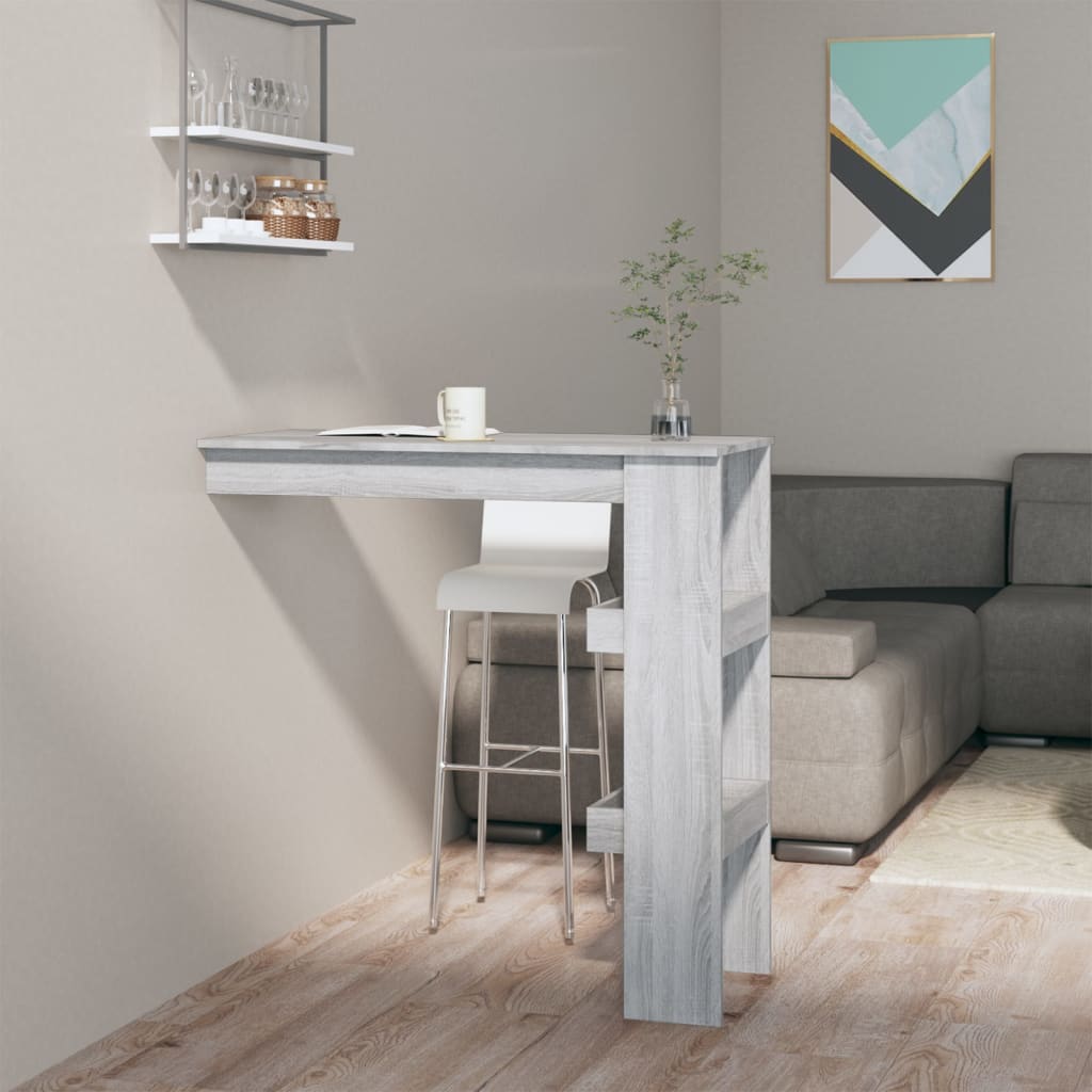 foto del prodotto bancone da muro grigio sonoma 102x45x103,5 cm legno multistrato