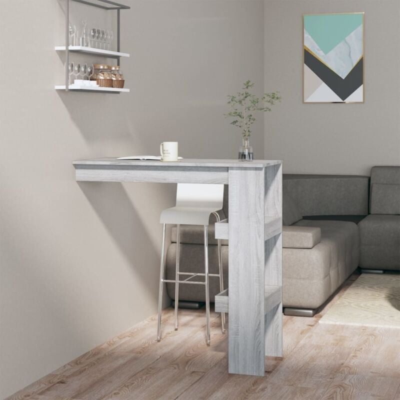 foto del prodotto bancone da muro grigio sonoma 102x45x103,5 cm legno multistrato vidaxl