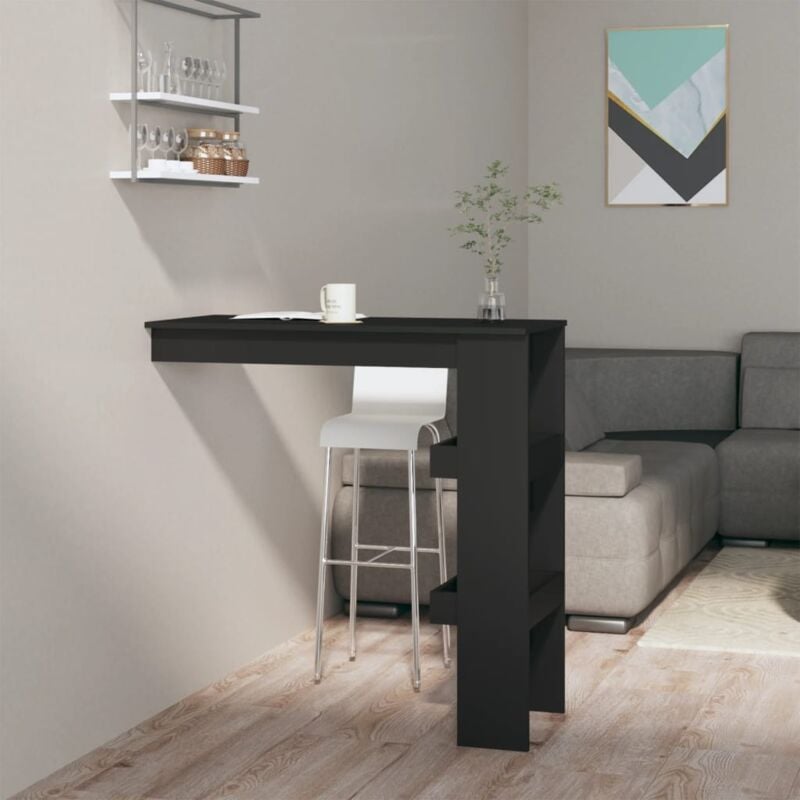 foto del prodotto bancone da muro nero 102x45x103,5 cm in legno compensato vidaxl