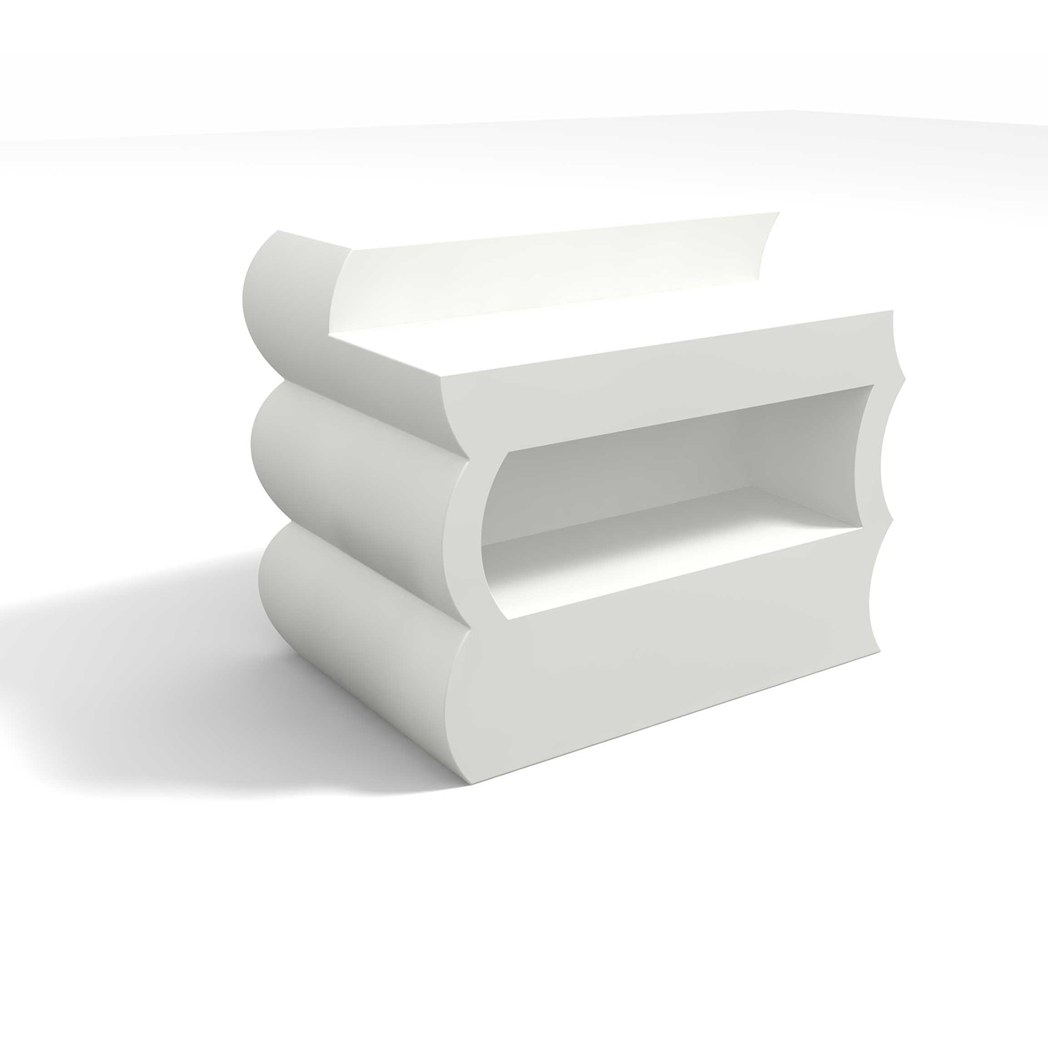 foto del prodotto bancone lounge bar per interno ed esterno in resina clipper bianco