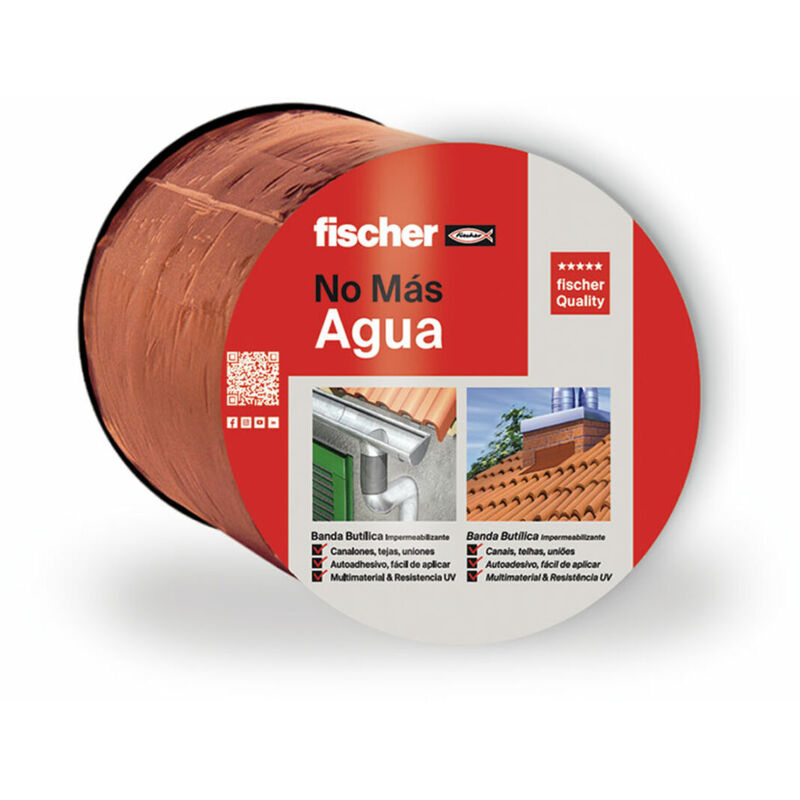 foto del prodotto banda butilica 10cm x 10m terracotta 564129 fischer