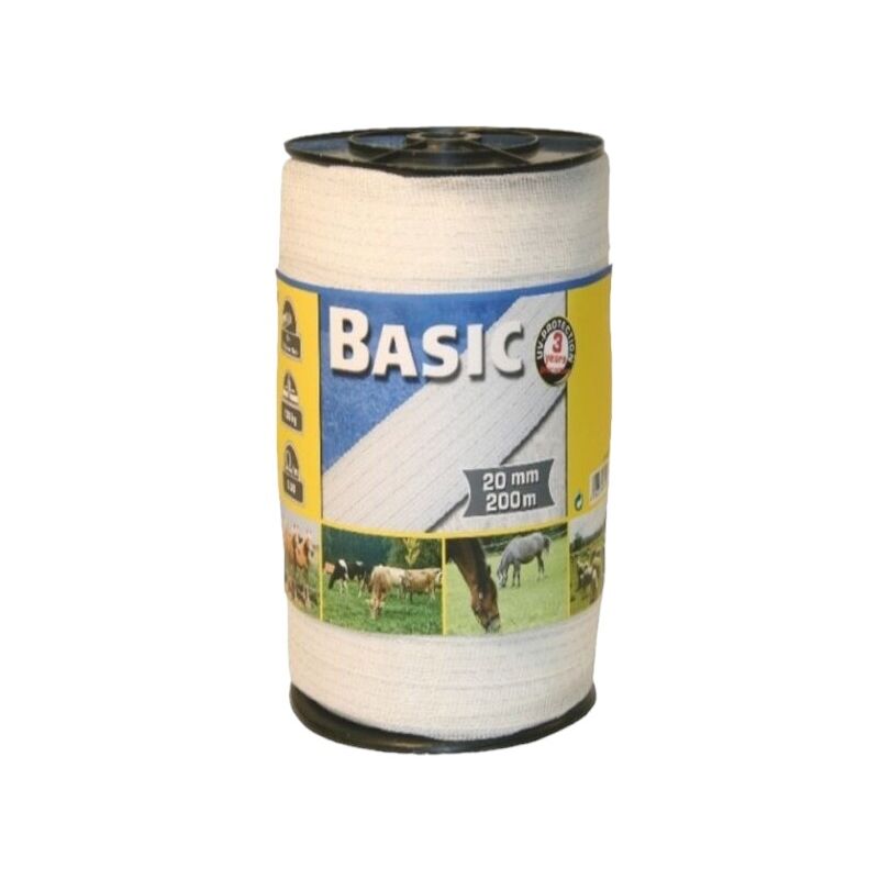 foto del prodotto banda fettuccia nastro 20 mm recinzione recinto elettrico pascolo 200 metri