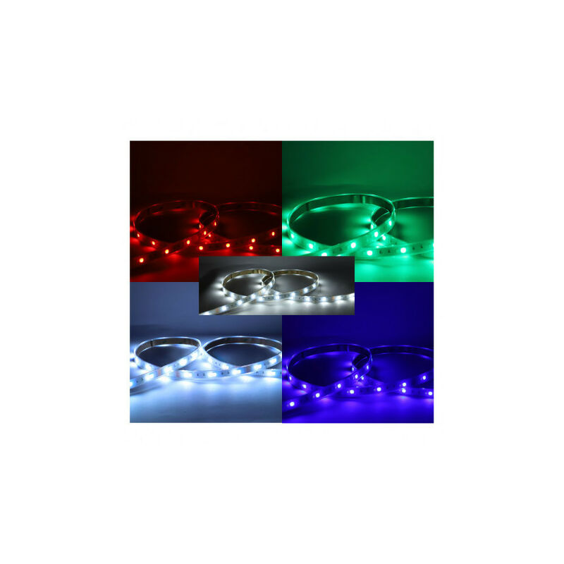 foto del prodotto banda led dimmerabile dc12v 9w m 320lm m 60led m 120 ip67 5m rgb w