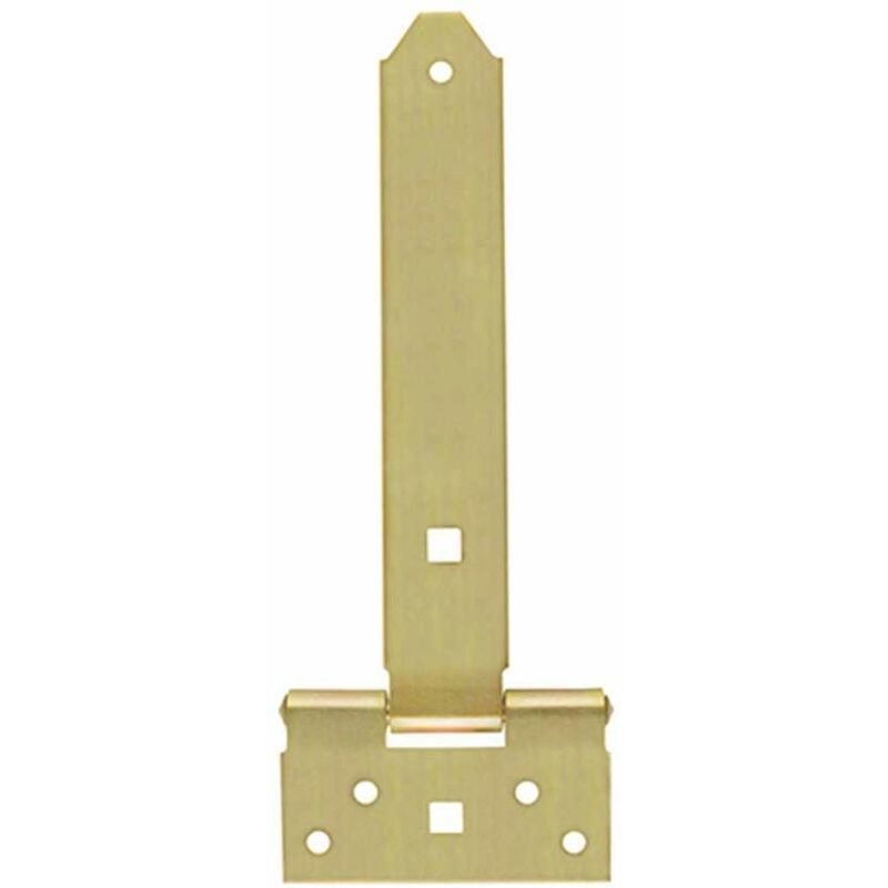 foto del prodotto bandella a cerniera con piastra leggera zincata gialla 300x33x3 mm