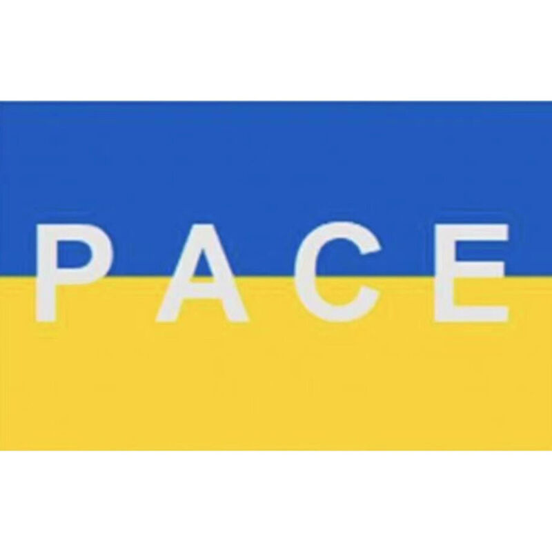 foto del prodotto bandiera della pace 70x100cm ucraina con asola laterale da bastone in tessuto trade shop traesio