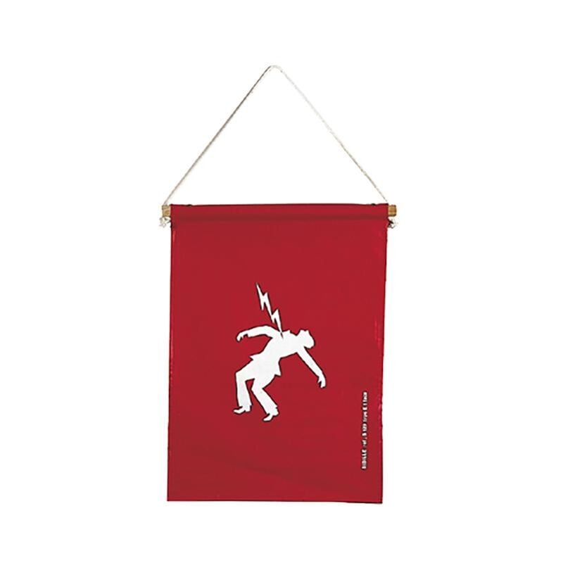 foto del prodotto bandiera di divieto di accesso per scossa elettrica rettangolare