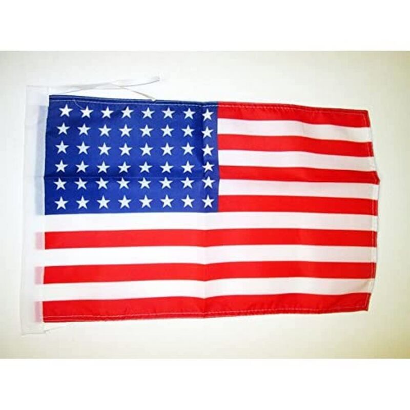 foto del prodotto bandiera stati uniti 48 stelle 45x30cm - bandierina antica americana – usa 30 x 45 cm cordicelle - az flag