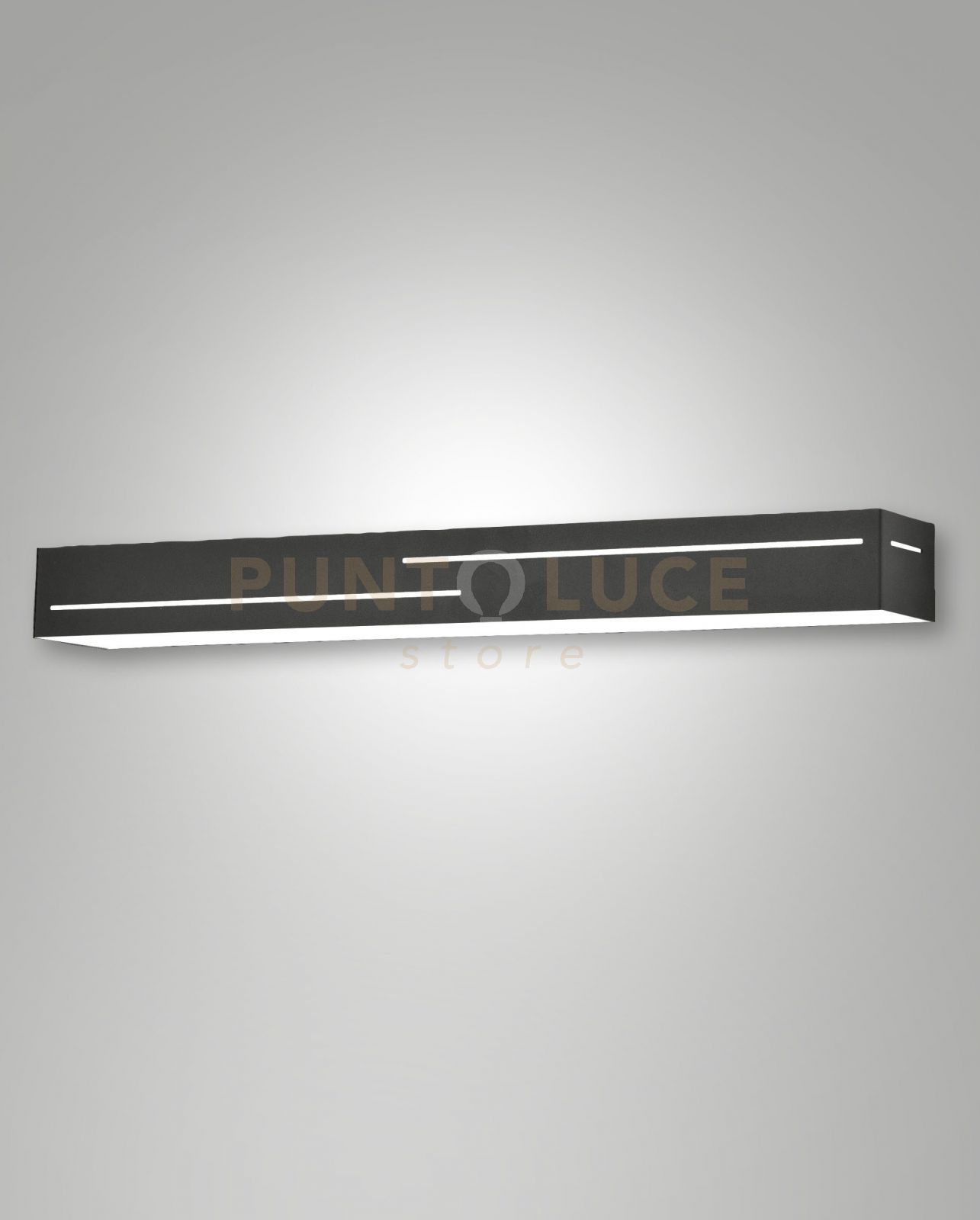 foto del prodotto banny applique antracite a led 3000k 24w 2260 lm, 50,5cm ip20