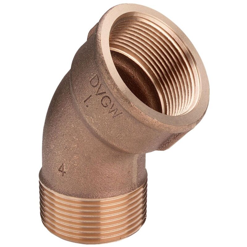 foto del prodotto banyo curva a 45 d. 3 4 mf bronzo, filettatura r, filettatura rp 264185