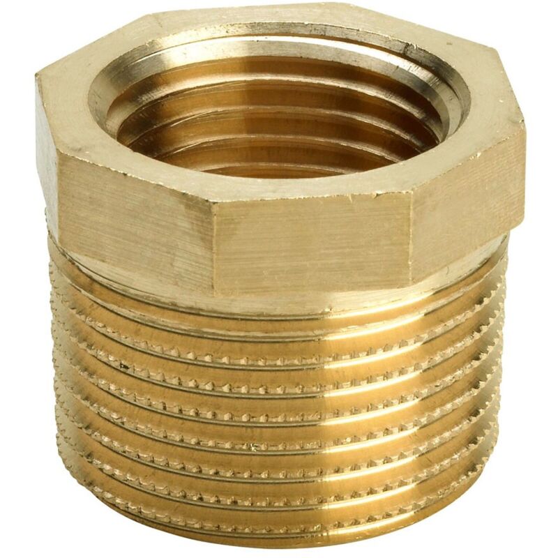 foto del prodotto banyo manicotto di riduzione mf 1 2 x3 8 bronzo, filettatura r, filettatura rp 266516