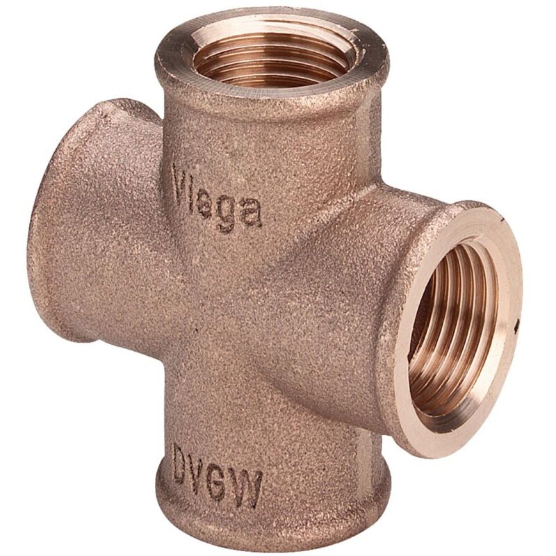 foto del prodotto banyo raccordo a croce 1 2 f bronzo, filettatura rp 320614