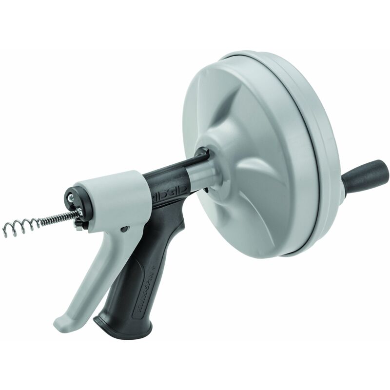 foto del prodotto banyo ridgid 57038 stasatrice a mulinello manuale kwik spin con autofeed, cavo sturatubi con anima interna ic c 1 e trivella sturatubi a bulbo