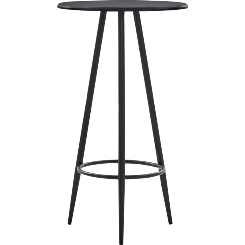 foto del prodotto bar top table with mdf top and metal legs 60x107.5 cm various colors colore nero