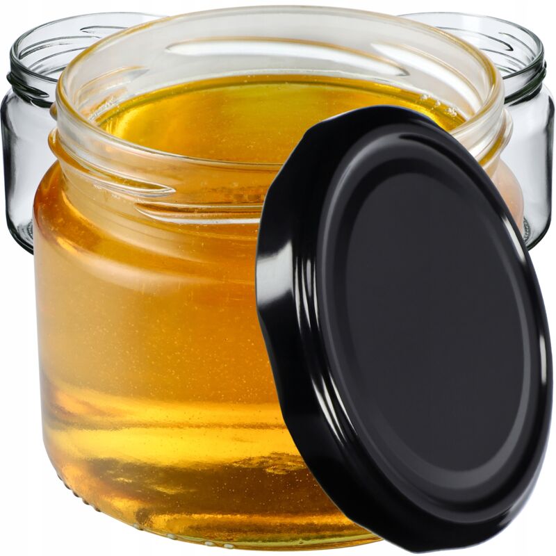 foto del prodotto barattoli per marmellata con coperchio a vite 330 ml confezione da 10 barattoli per marmellata, marmellate, miele, barattoli con tappo a vite,