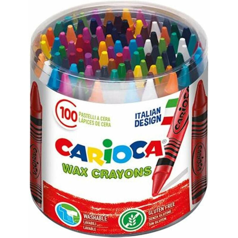 foto del prodotto barattolo 100pz pastelli a cera 42399 x1