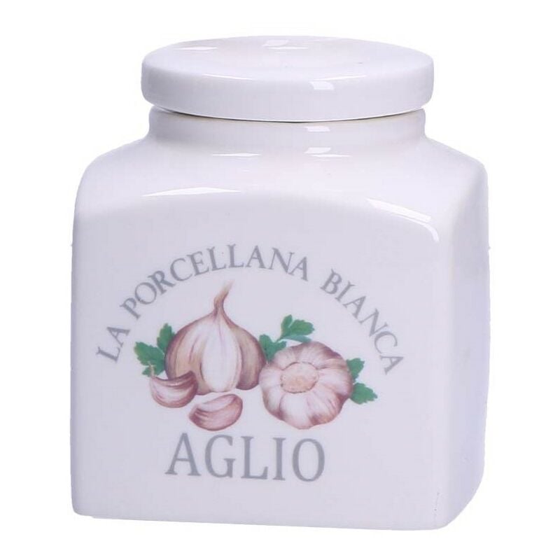 foto del prodotto barattolo 500ml aglio in porcellana linea conserva