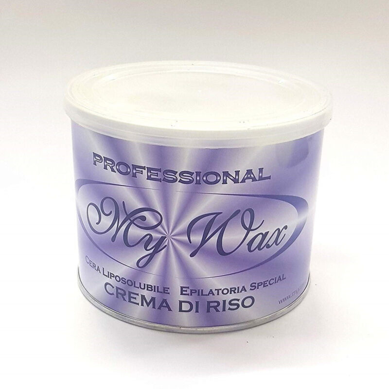 foto del prodotto barattolo cera depilatoria liposolubile crema riso 400 ml depilazione ceretta trade shop traesio
