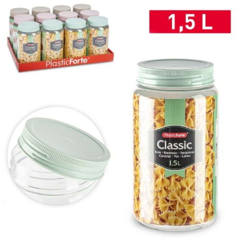 foto del prodotto barattolo classic per alimenti in plastica 11x11x14,3 cm 1 litro