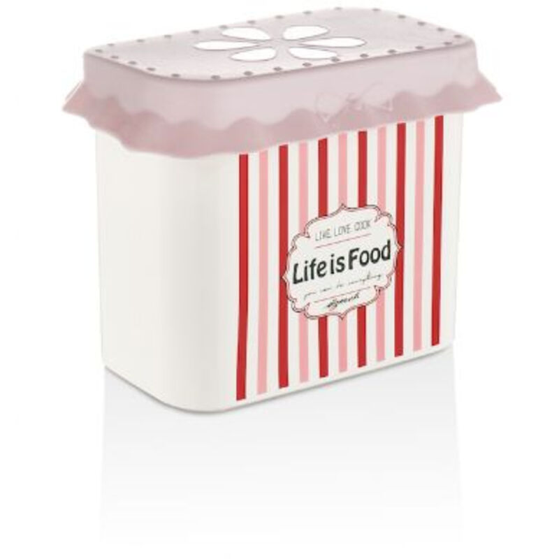 foto del prodotto barattolo contenitore alimentare life is good 1,4 litri 13x18x12 cm l03.23