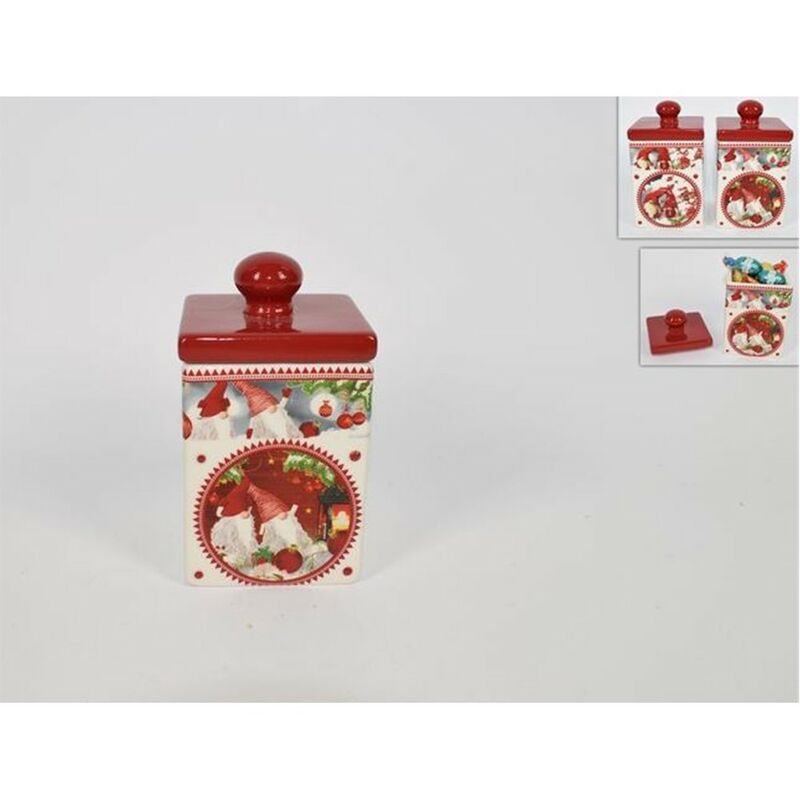 foto del prodotto barattolo contenitore natalizio babbo natale per addobbi decorazione idea regalo