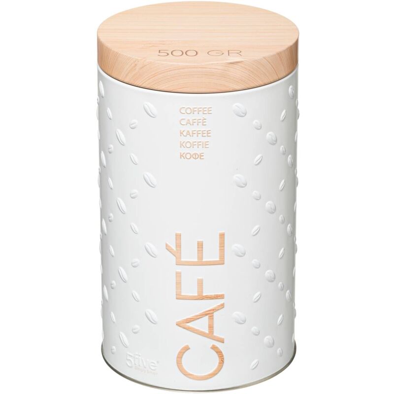foto del prodotto barattolo da caff in metallo da 500 g scandinave nature bianco 5five
